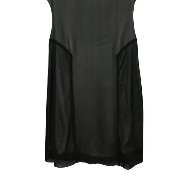 Tabitha XS Black Sheer V-Neck Sleeveless 100% Silk Dress Elegant Anthropologie - Picture 8 of 11